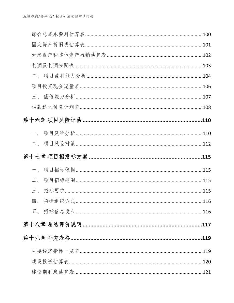 嘉兴EVA粒子研发项目申请报告_范文_第5页