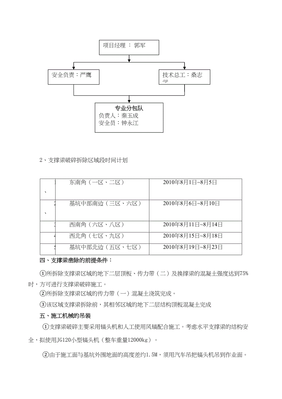 基坑维护支撑梁破碎专项施工方案全集文档(DOC 32页)_第3页