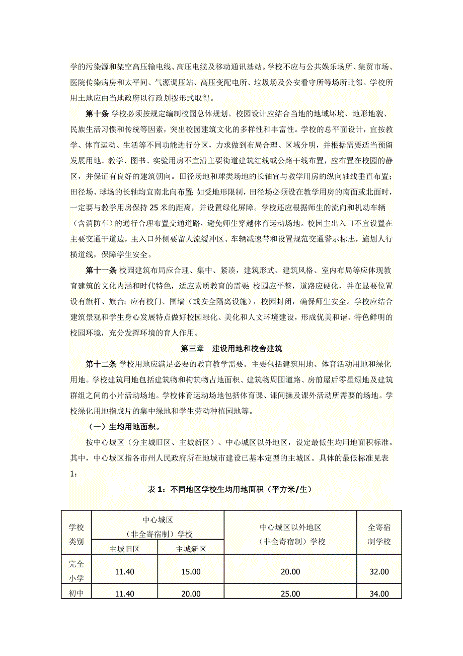 甘肃省义务教育学校办学基本标准_第2页