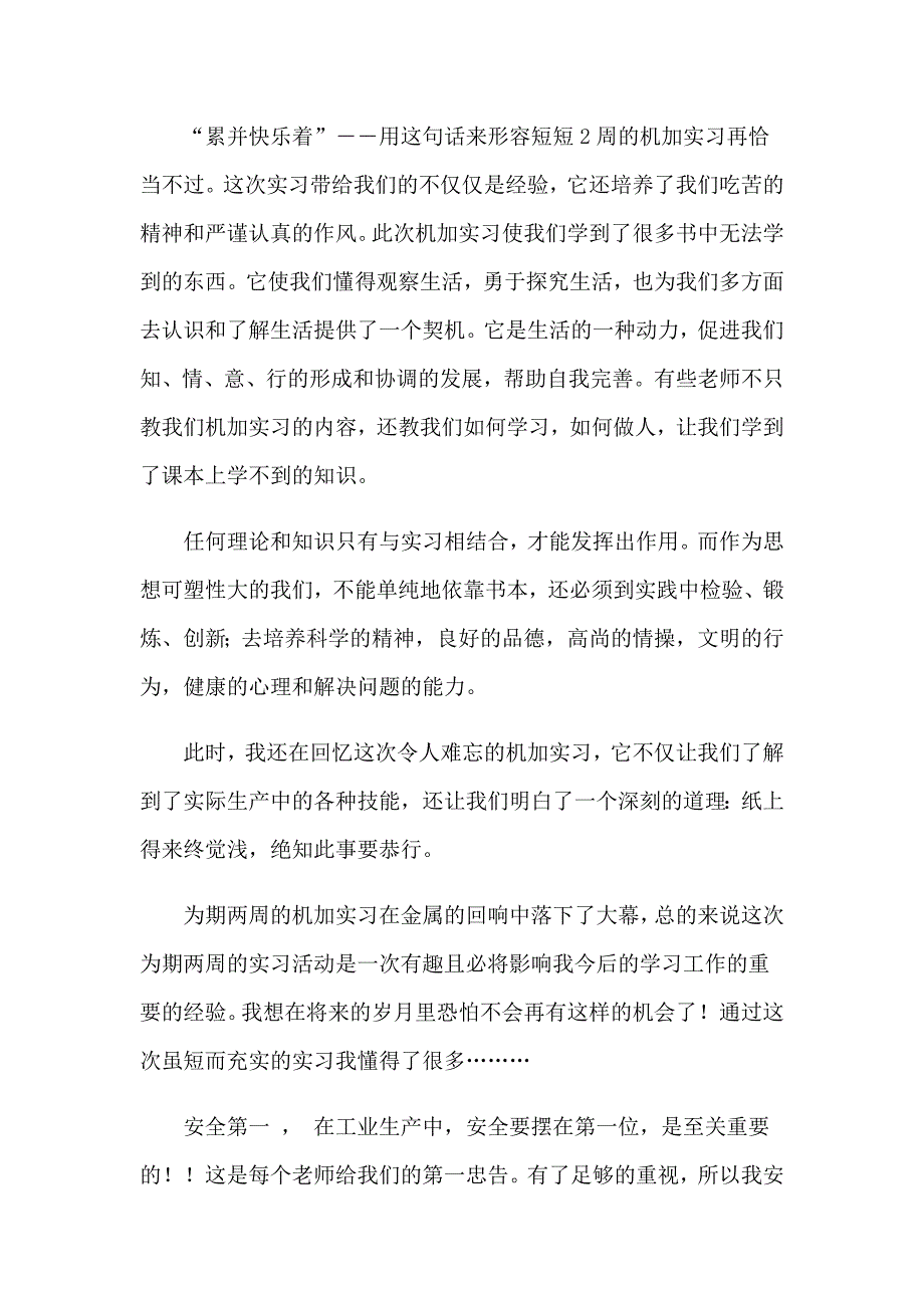 【模板】毕业实习报告模板汇编八篇_第4页