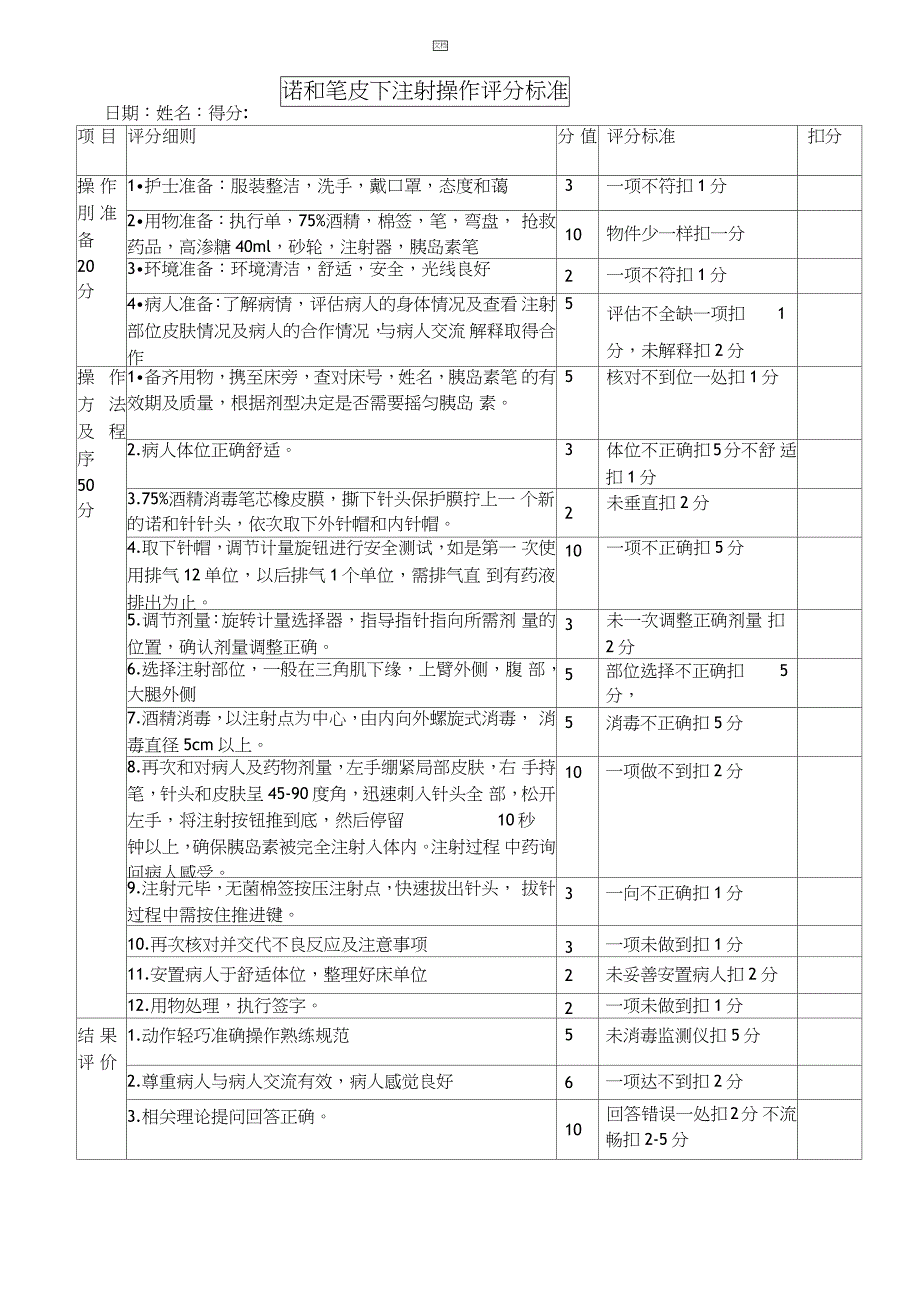 胰岛素泵操作评分标准_第3页