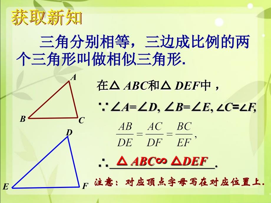 九年级数学 第四章图形的相似_第4页