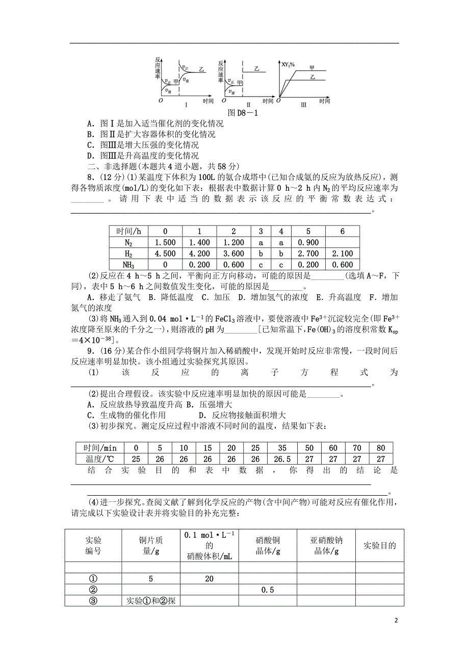 高三化学一轮复习45分钟滚动基础训练卷8新人教版_第2页