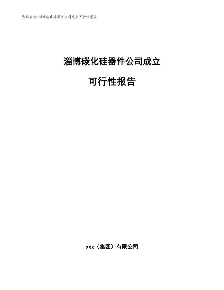 淄博碳化硅器件公司成立可行性报告_模板_第1页