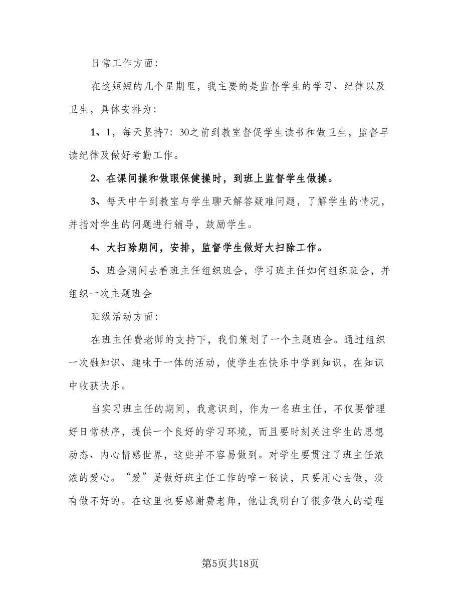 2023师范生实习情况总结标准范文（4篇）.doc_第5页