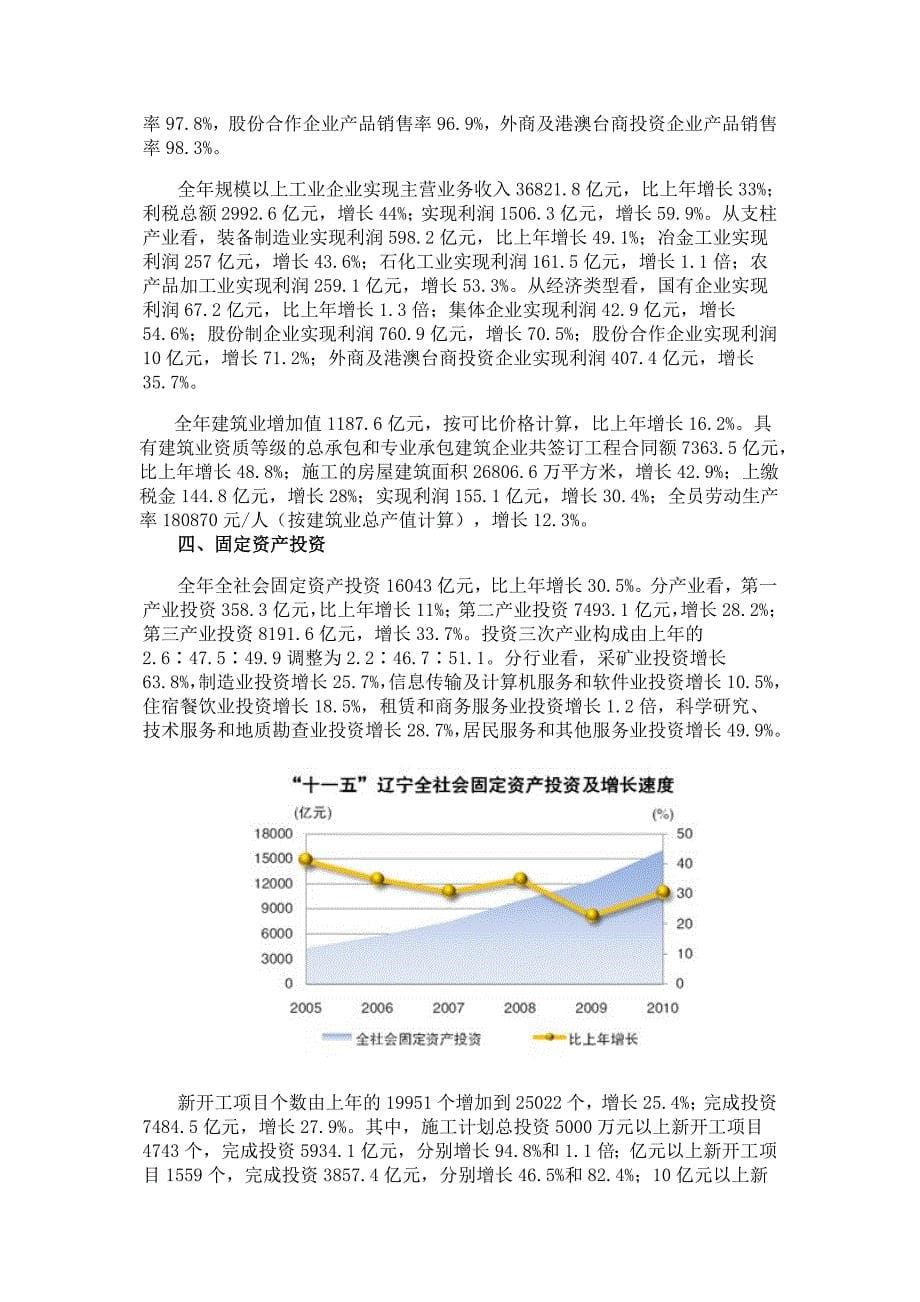 XXXX年辽宁省国民经济和社会发展统计公报_第5页
