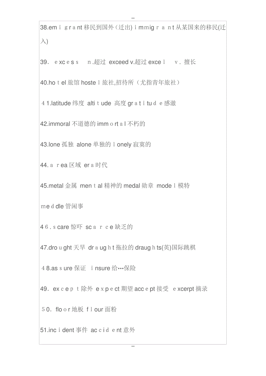 英语易混淆的100组单词_第4页