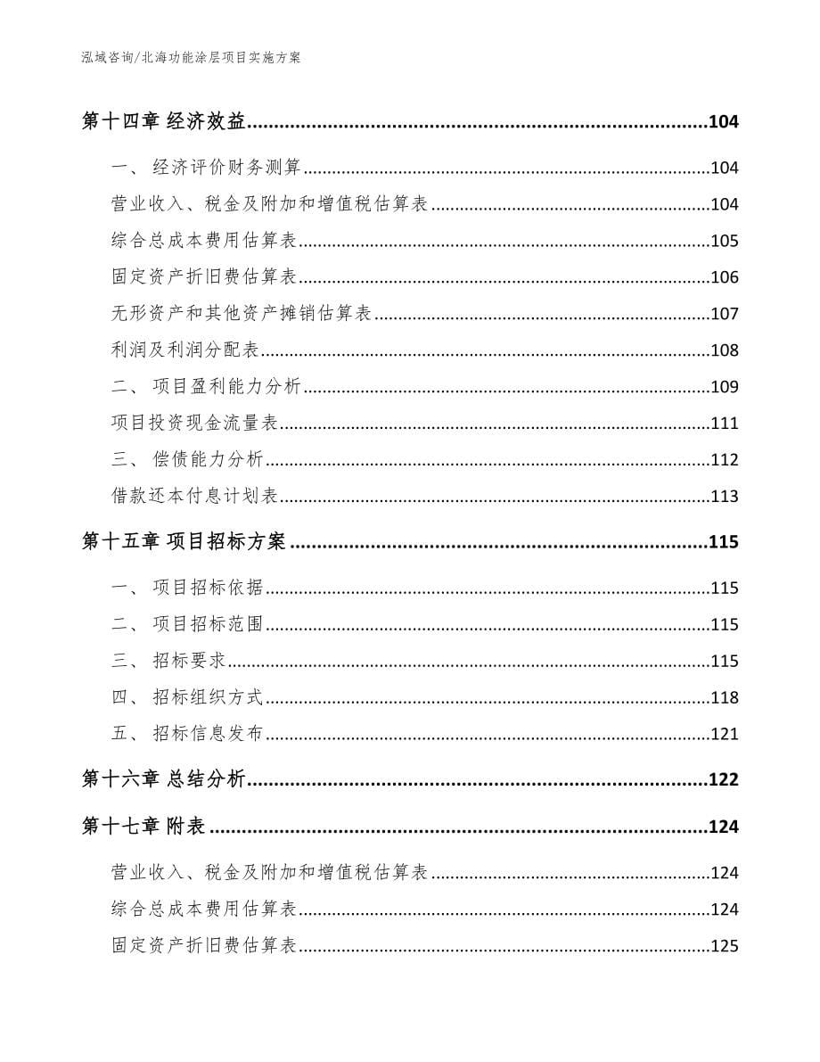 北海功能涂层项目实施方案【参考模板】_第5页