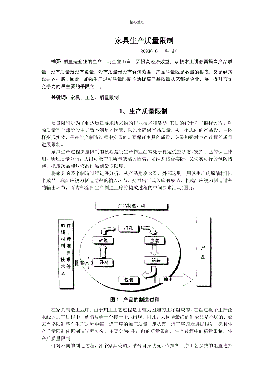 家具生产质量控制_第1页