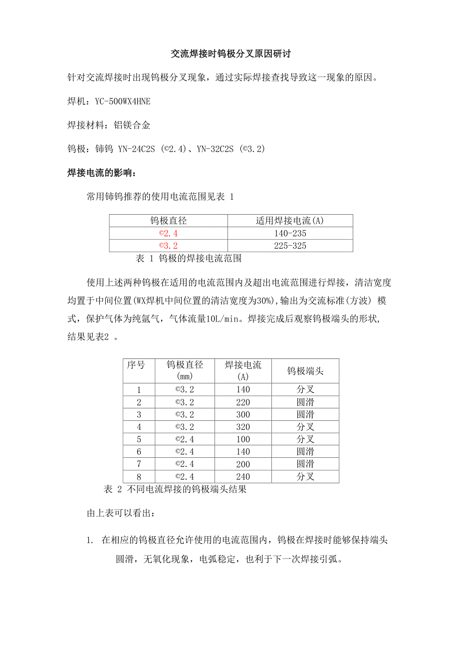 钨极分叉原因研讨[1]_第1页