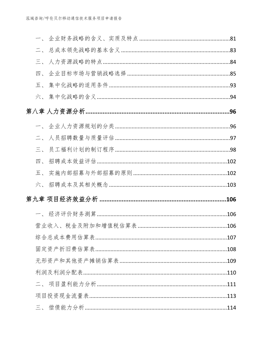 呼伦贝尔移动通信技术服务项目申请报告_第4页