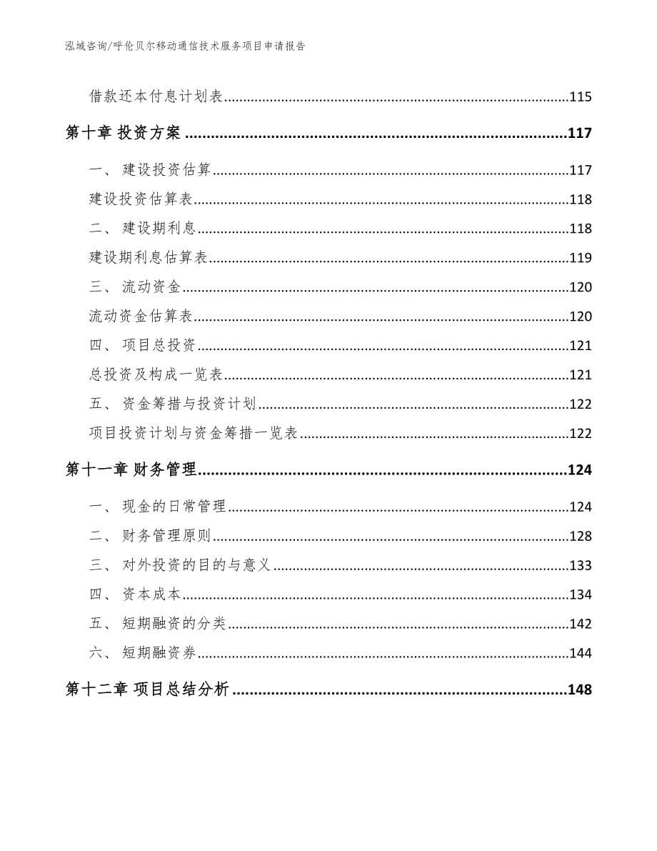 呼伦贝尔移动通信技术服务项目申请报告_第5页