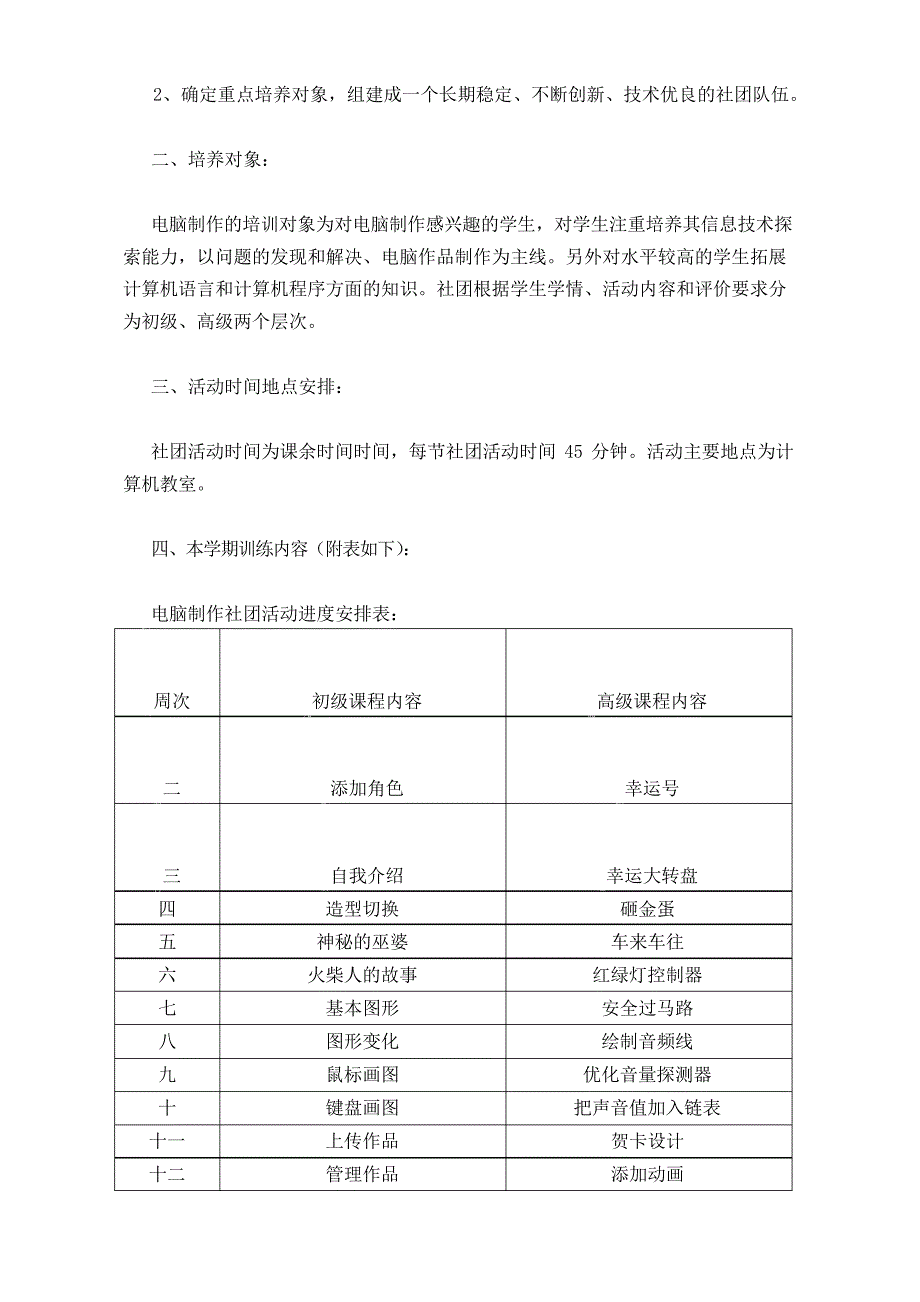 趣味编程社团活动计划_第2页