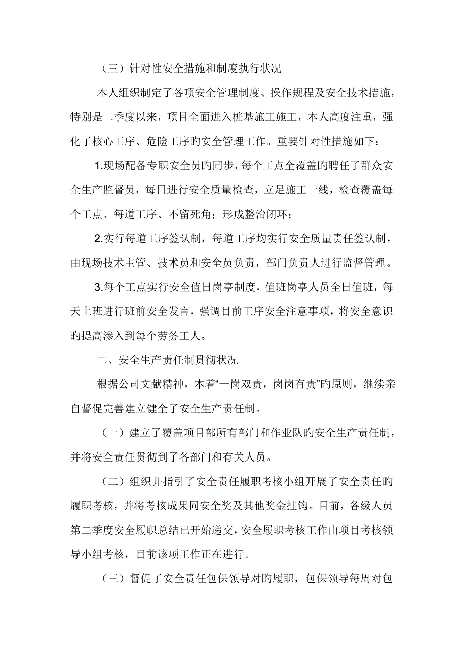 专项项目经理履职报告_第2页