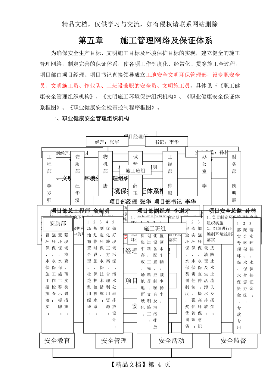 职业健康安全与环境管理专项施工方案(改)_第4页