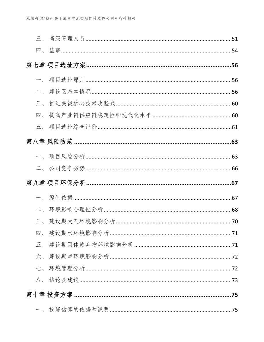 滁州关于成立电池类功能性器件公司可行性报告_范文_第5页