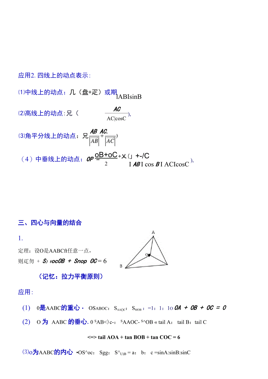 (交叉分配系数)向量与三角形内心、外心、重心、垂心_第2页