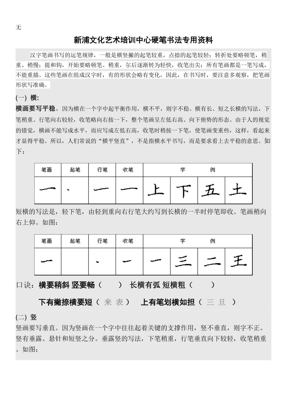 刘老师硬笔楷书入门笔画篇_第1页
