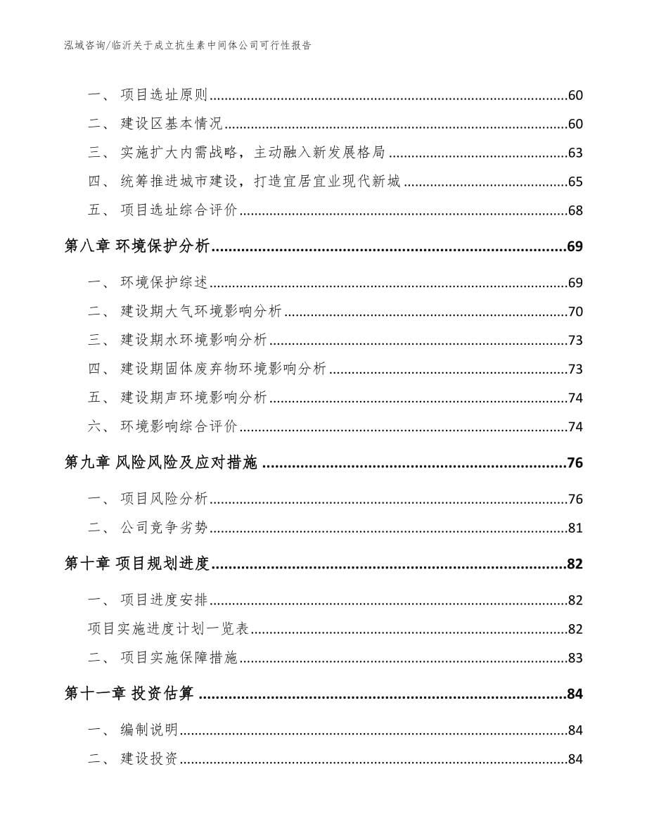 临沂关于成立抗生素中间体公司可行性报告_第5页