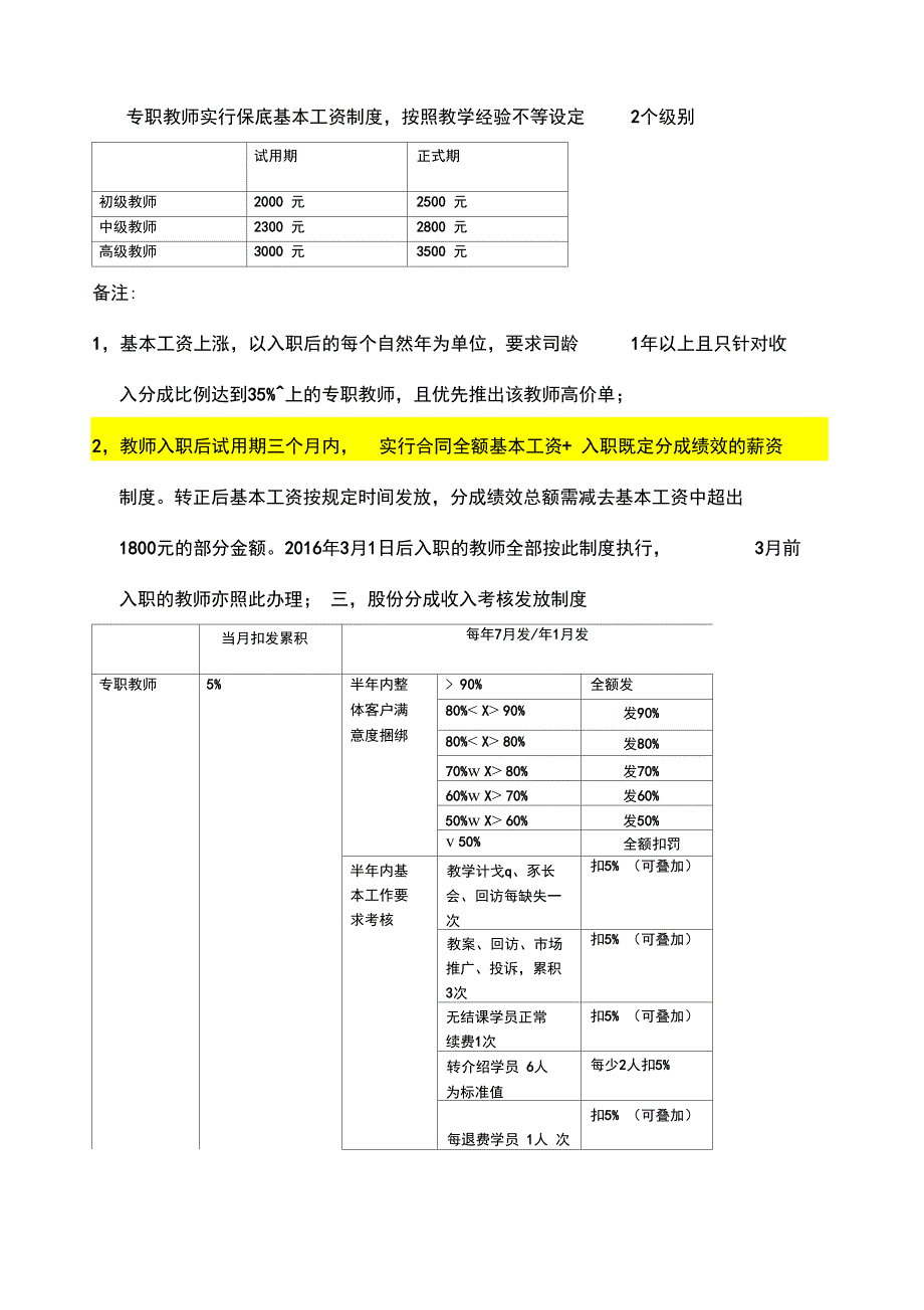 教师股份分成薪酬制度_第2页