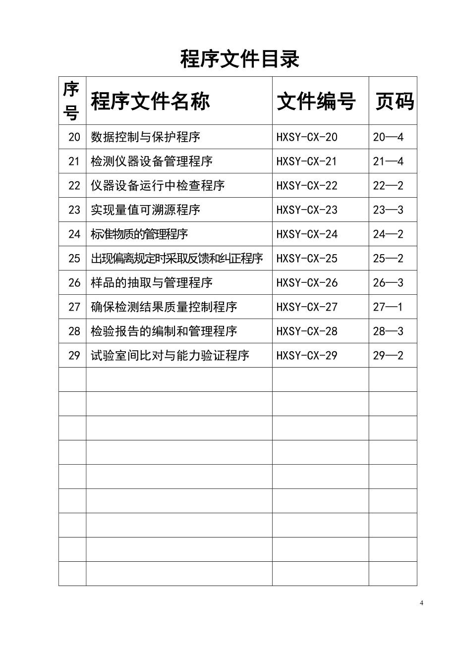 商品混凝土有限公司试验室质量体系程序文件工程类资料_第4页