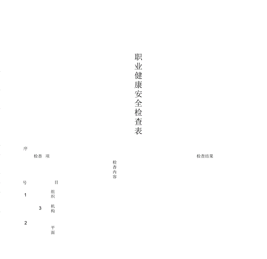 职业健康安全检查表_第1页