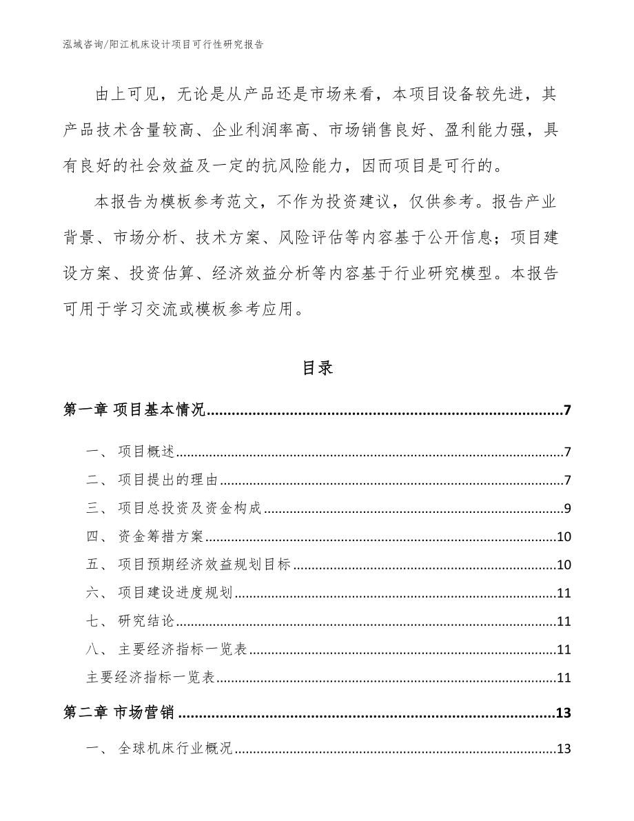 阳江机床设计项目可行性研究报告_第2页