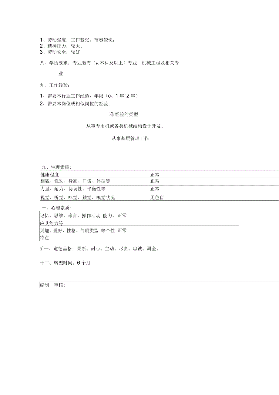 专用机部经理岗位说明书_第3页