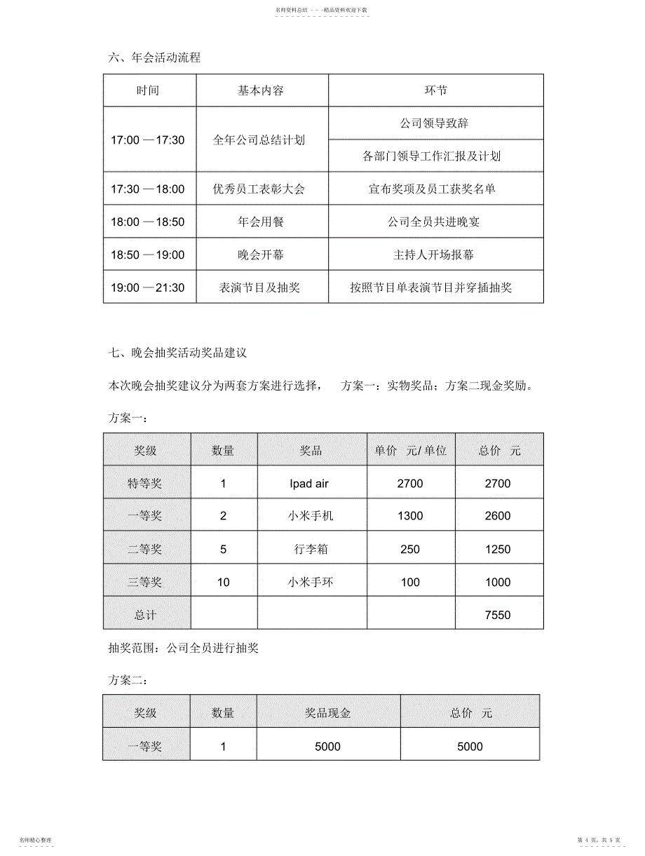 2022年2022年公司年会活动方案_第4页