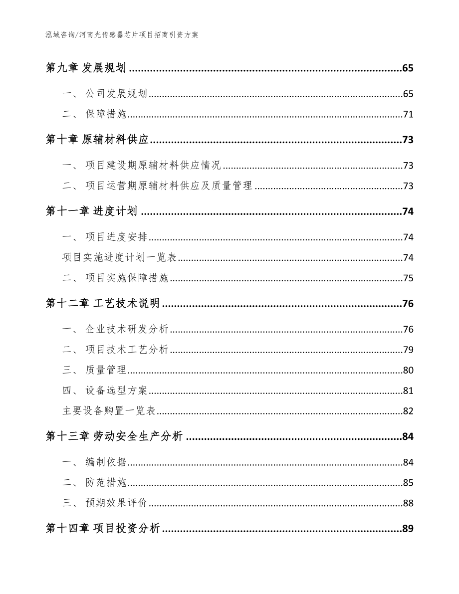 河南光传感器芯片项目招商引资方案_参考模板_第3页