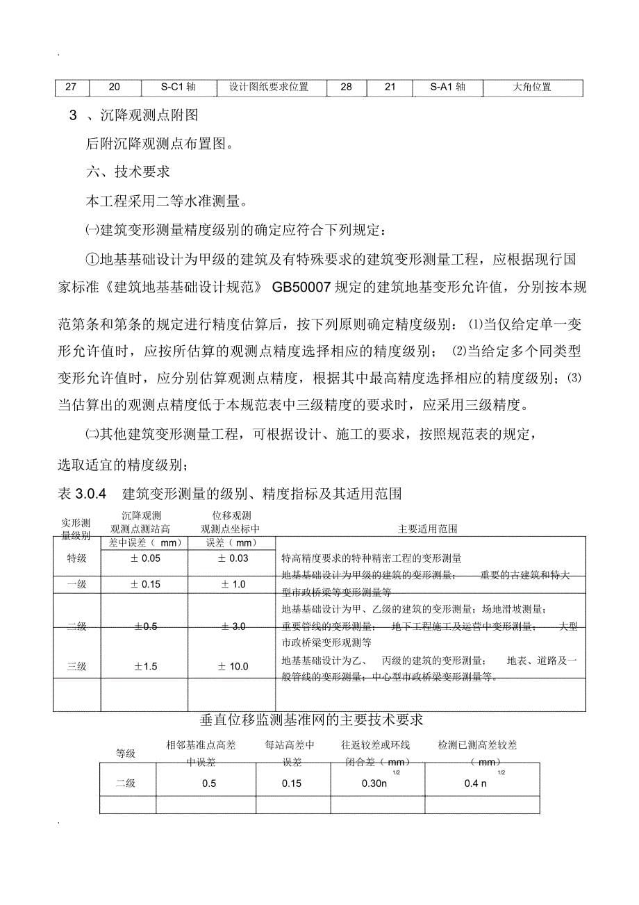 沉降观测点的布设及观测施工组织设计_第5页