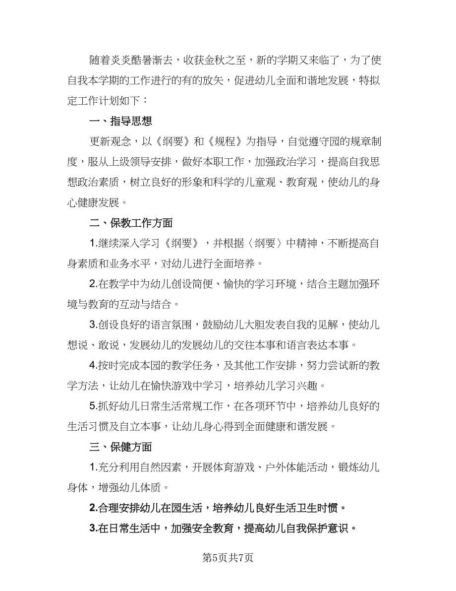 2023-2024学年幼儿园教师个人研修计划（3篇）.doc_第5页