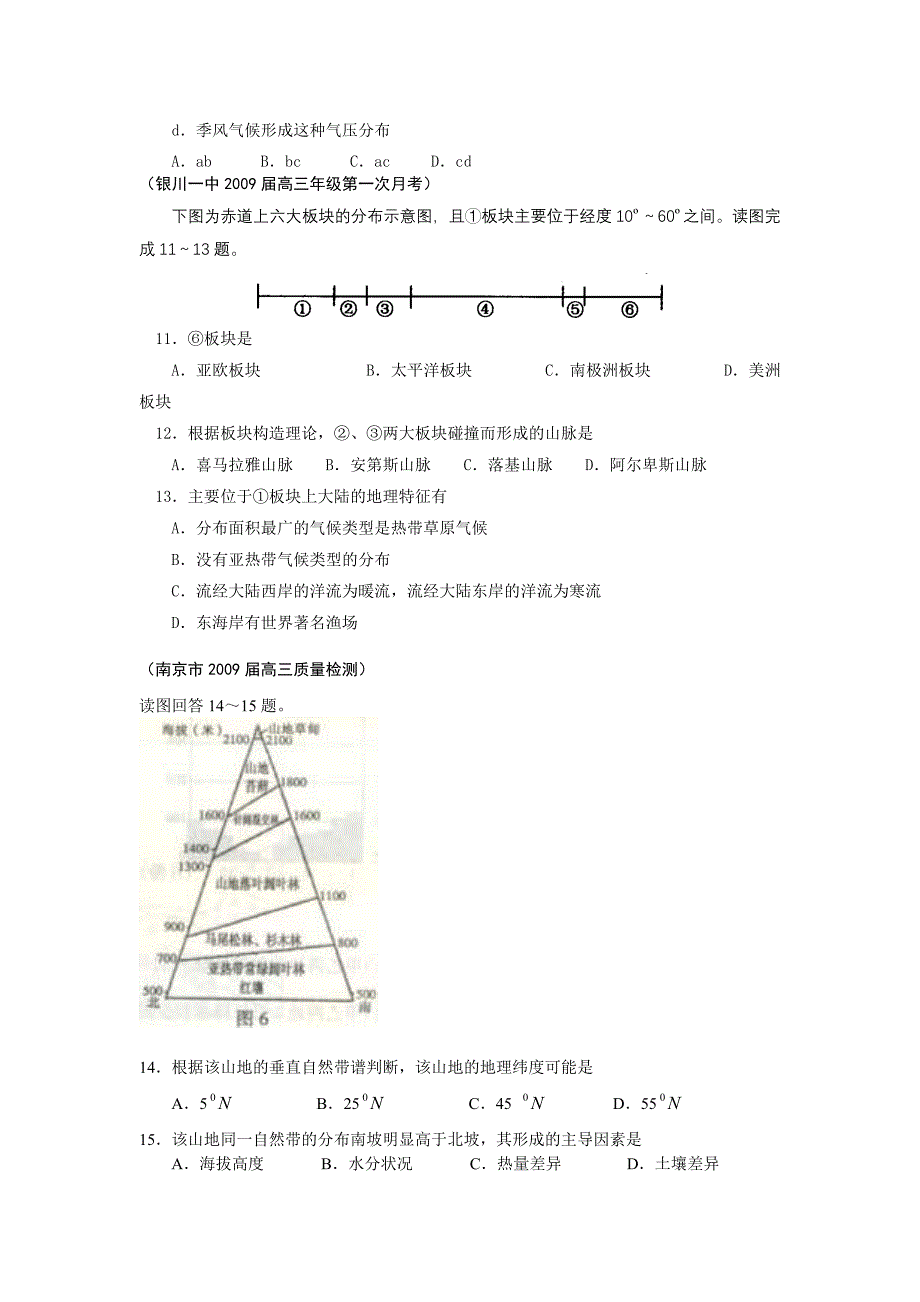 全国名校新题集锦-地理试题_第3页