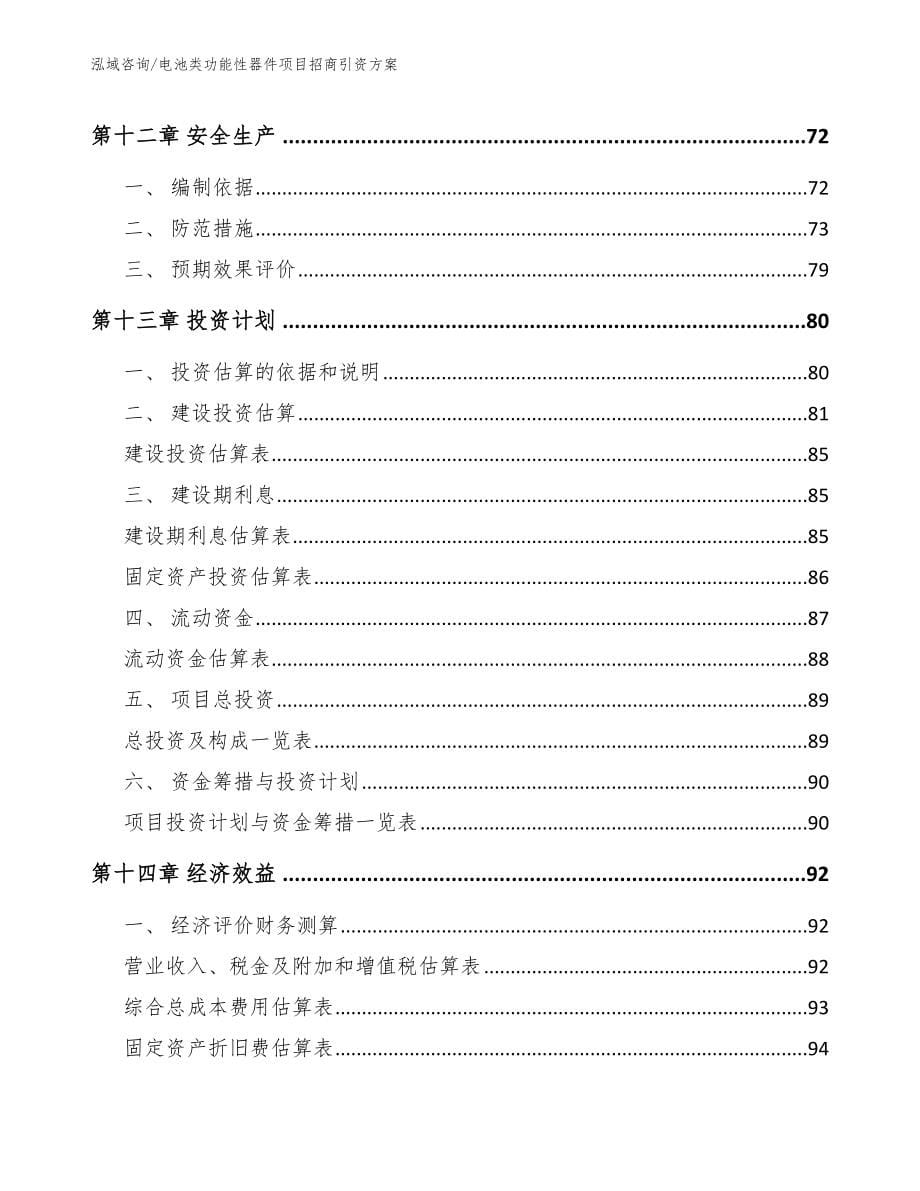 电池类功能性器件项目招商引资方案_第5页