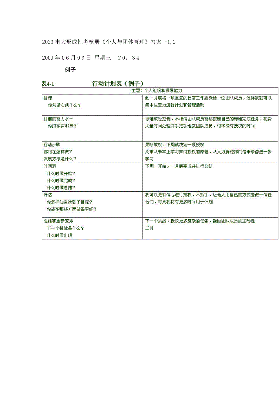 2023年电大形成性考核册个人与团队管理答案_第1页