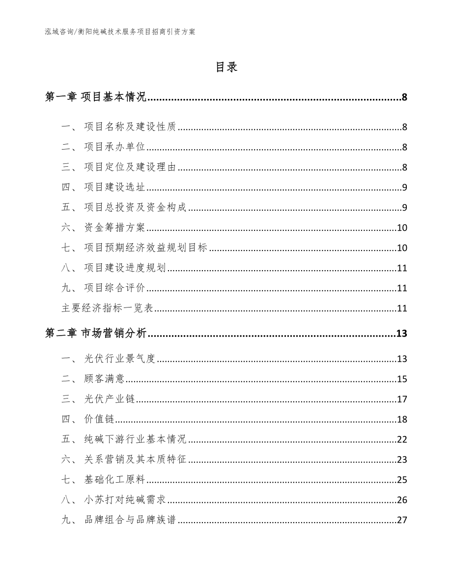 衡阳纯碱技术服务项目招商引资方案_模板参考_第2页