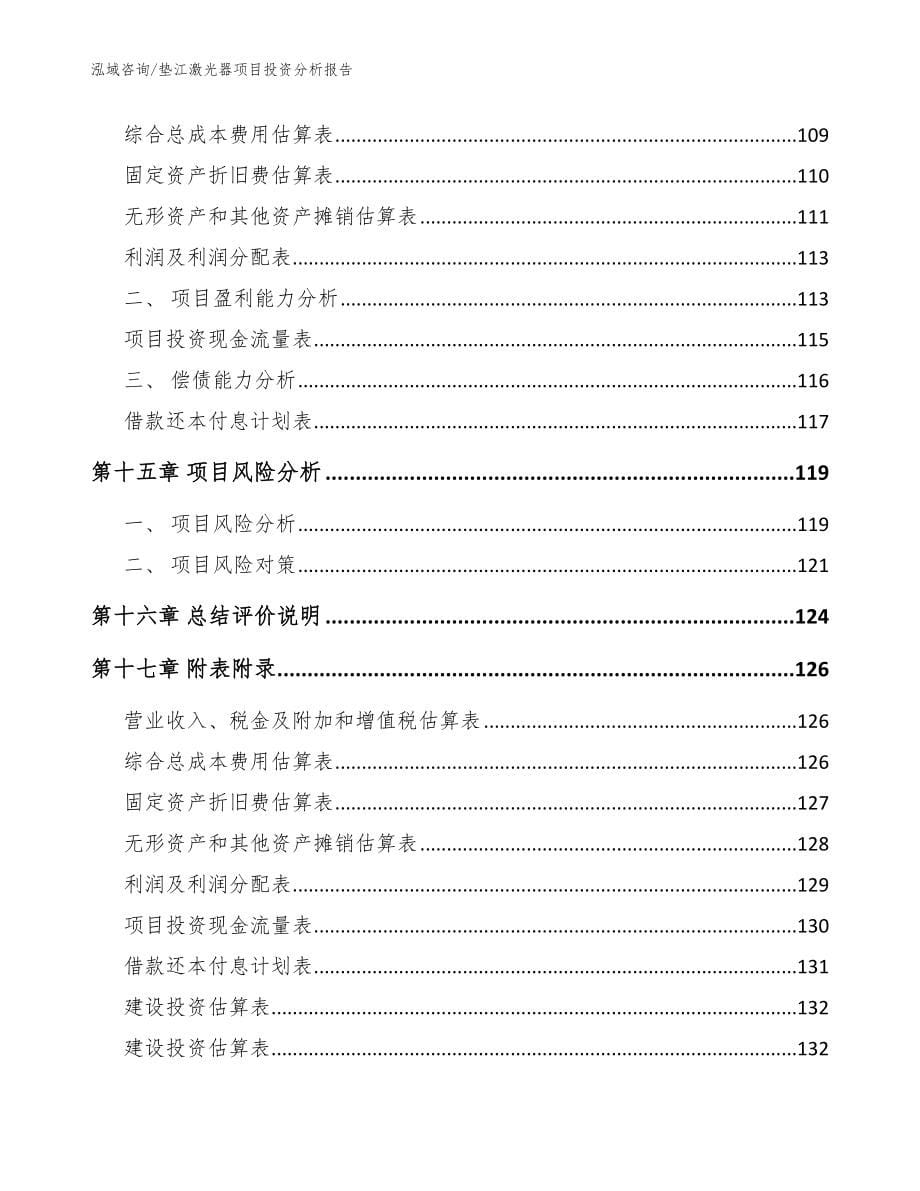 垫江激光器项目投资分析报告（模板范本）_第5页