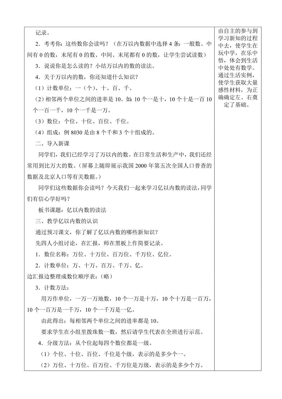 小学数学四年级上教学设计_第2页