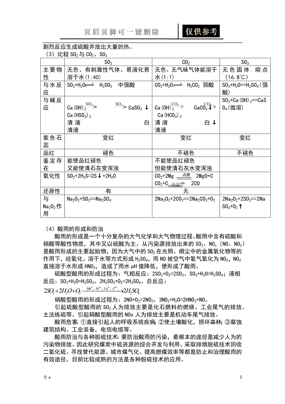 高中化学硫性质[教资材料]_第2页