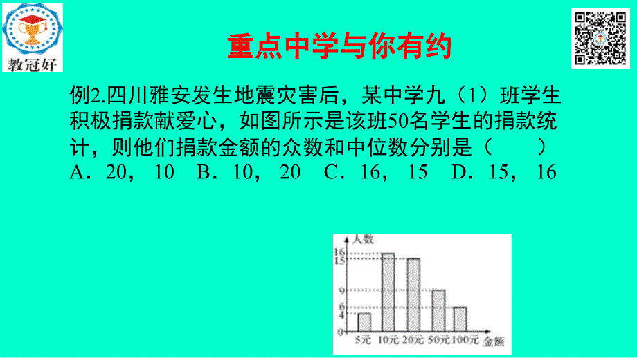 八年级数学下册第一部分基础知识篇第6课平均数中位数众数例题课件新版浙教版_第5页