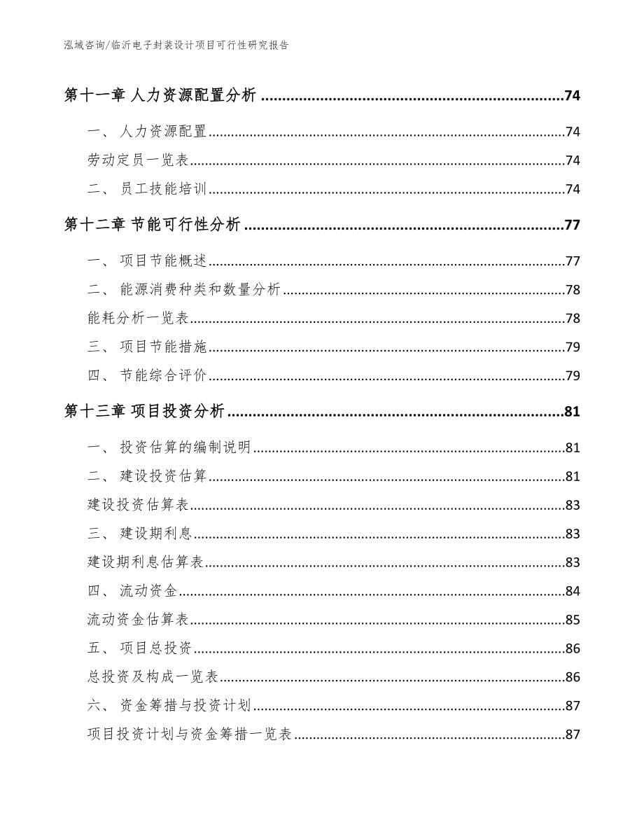 临沂电子封装设计项目可行性研究报告模板参考_第5页