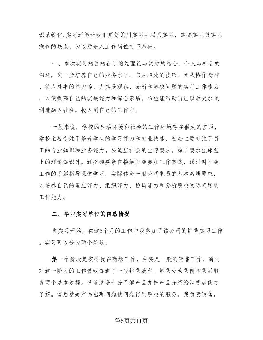 2023销售实习总结（2篇）.doc_第5页