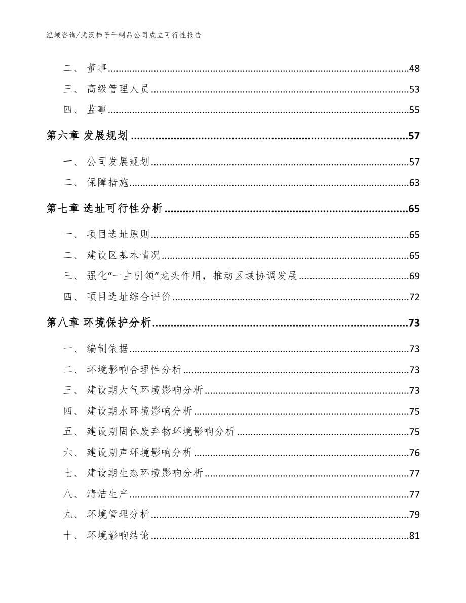 武汉柿子干制品公司成立可行性报告范文模板_第5页