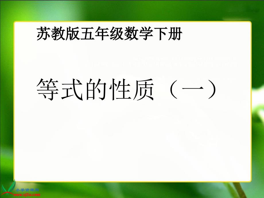 2等式的性质和解方程1_第1页