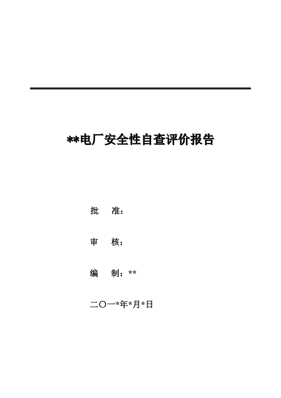 电厂安全性评价自查报告2_第1页