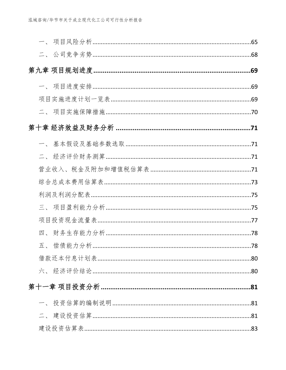 毕节市关于成立现代化工公司可行性分析报告（范文）_第4页