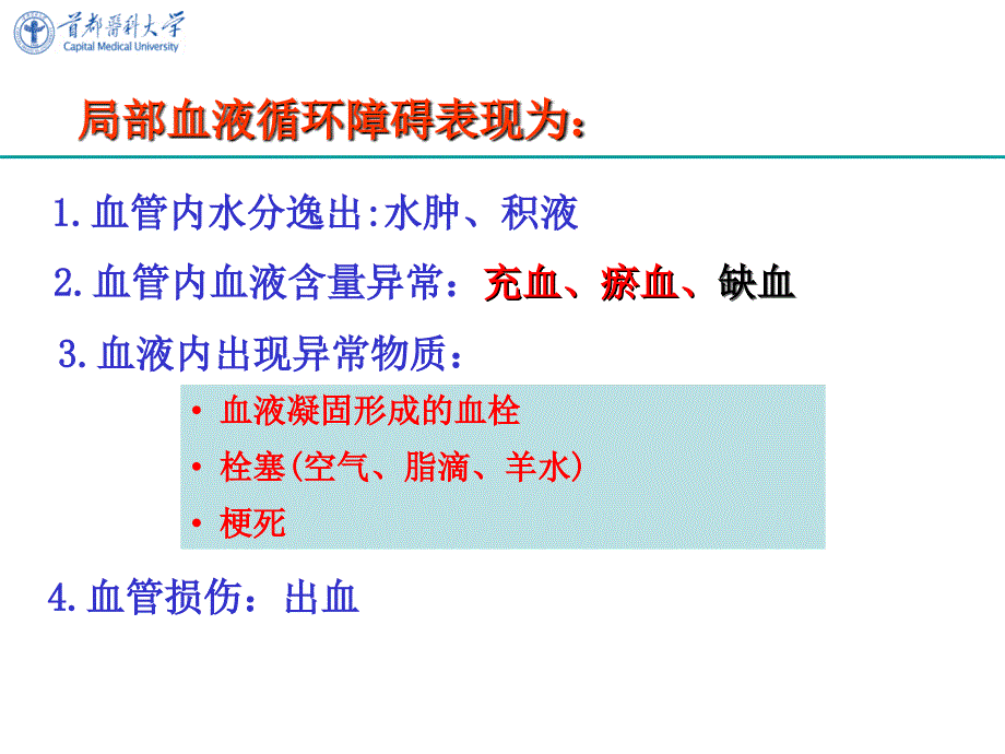 病理学课件：第三章 局部血液循环障碍_第2页