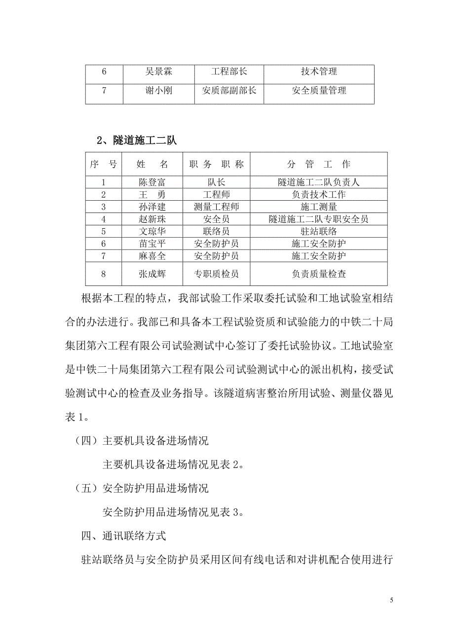 某隧道病害整治实施性施工组织设计方案_第5页