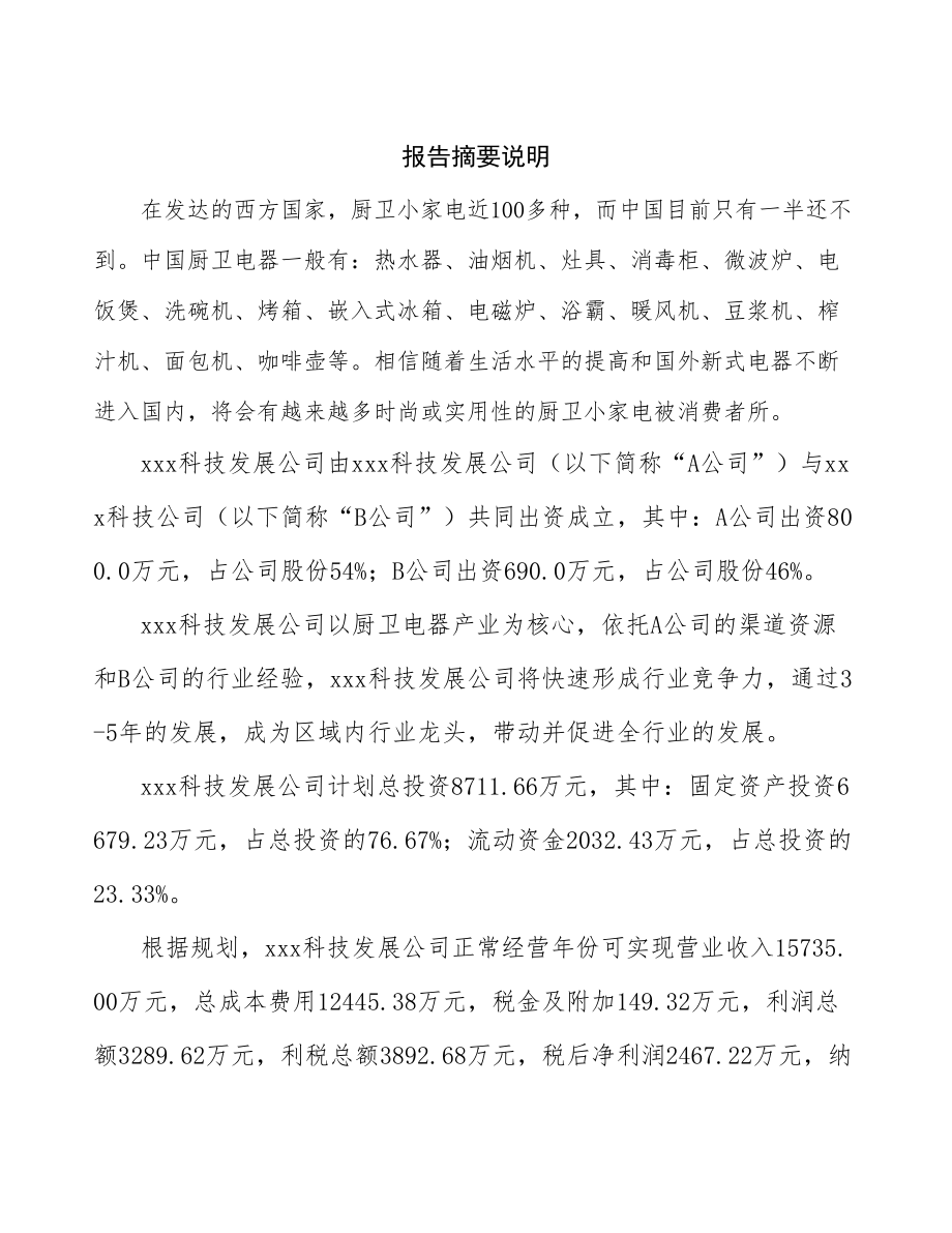 南宁成立厨卫电器生产公司可行性报告_第2页