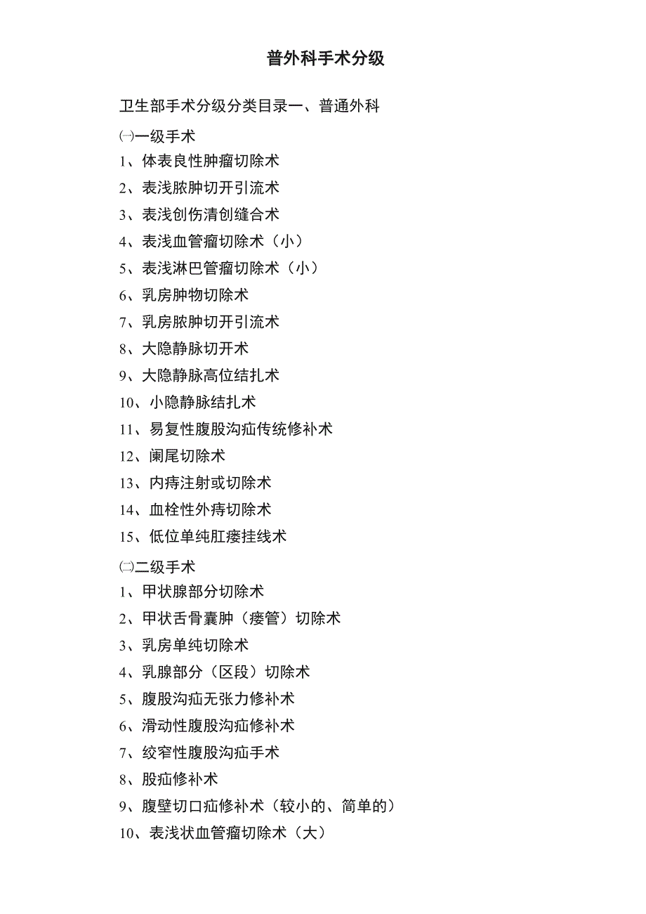 普外科手术分级_第1页